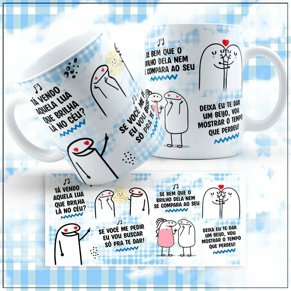 Artes Caneca Namorados Flork Ta Vendo Aquela Lua Que Brilha