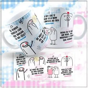 Artes Caneca Namorados Flork Ta Vendo Aquela Lua Que Brilha