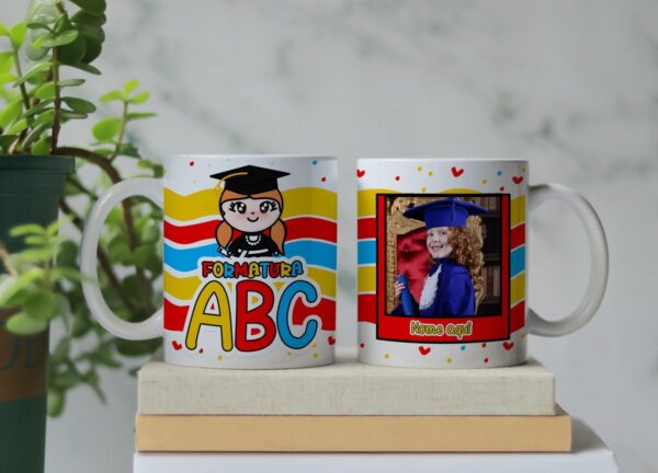 Artes Canecas Abc Menina - Arquivo Digital