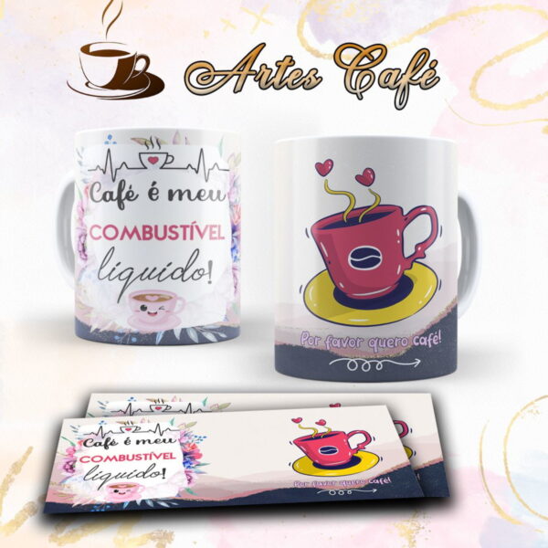 Artes Canecas com Café e sem Café - Arquivo Digital