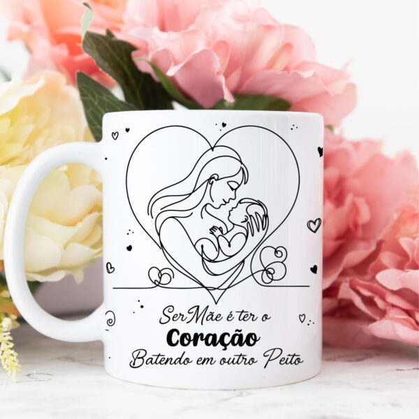 Artes Canecas Mãe em Linhas - Png