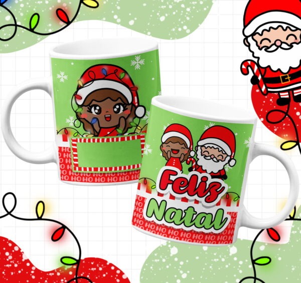 Artes Canecas Natal Infantil - Arquivo Digital