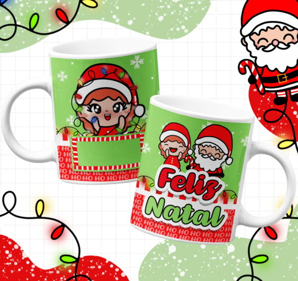 Artes Canecas Natal Infantil - Arquivo Digital