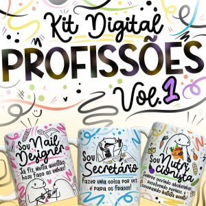 Artes Canecas Profissões Vol. 1 Vendedor Professora Advogada