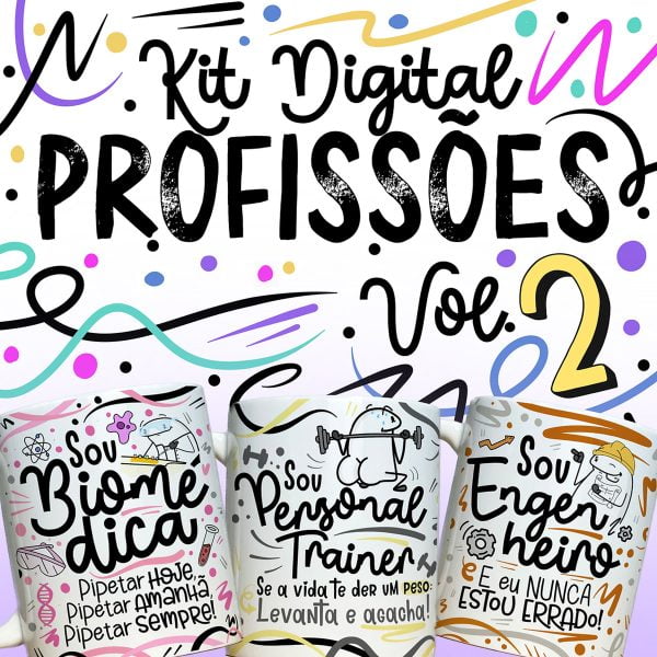 Artes Canecas Profissões Vol. 2 Radiologista Fisioterapeuta