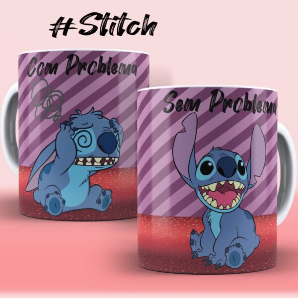 Artes Canecas Stitch com e sem Png e Corel