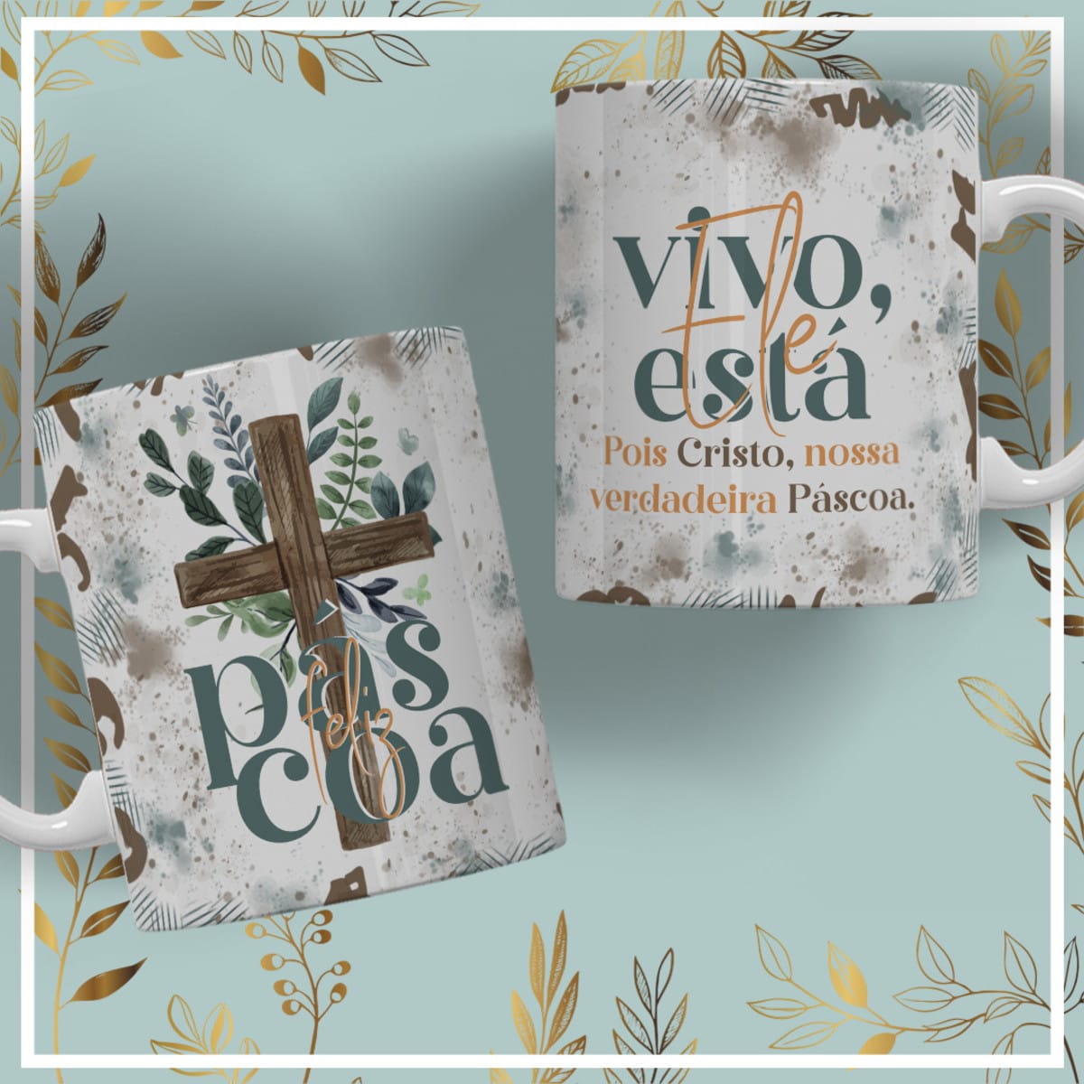 Kit Artes Canecas Páscoa Religiosa em PNG e CorelDRAW 4 Kit Artes Canecas Páscoa Religiosa em PNG e CorelDRAW - Imagem 4