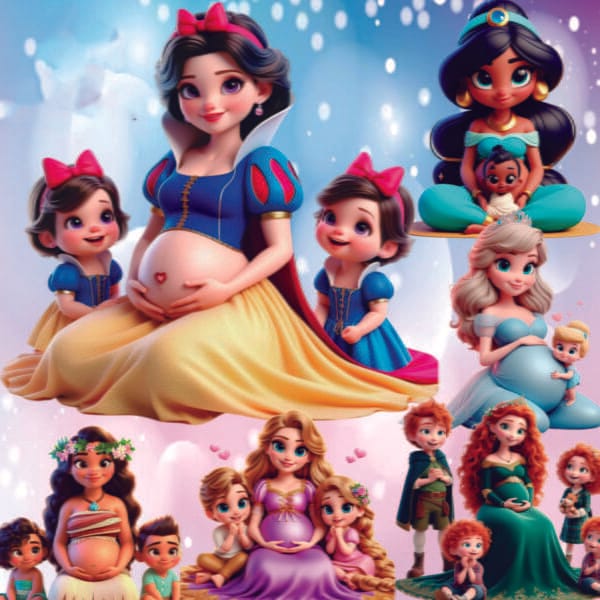 Artes Dia das Mães Princesas Disney Imagens Png