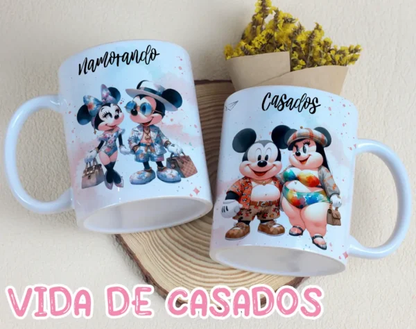 Artes Digitais para Canecas de Recém-Casados
