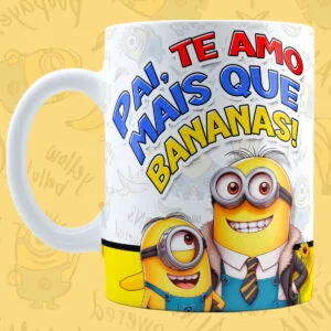 Artes Digitais Sublimação Minions Dia dos Pais - Png