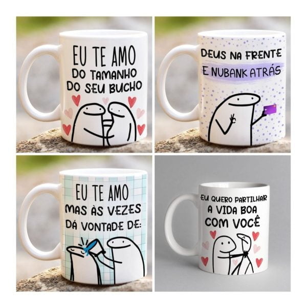 Artes Do Flork P/ Sublimação Caneca Frases Memes Divertidas