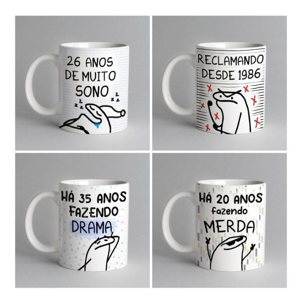 Artes Do Flork P/ Sublimação Caneca Frases Memes Divertidas