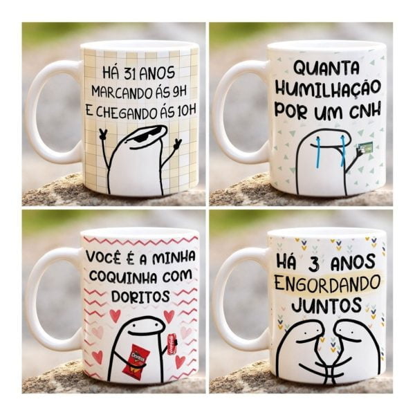 Artes Do Flork P/ Sublimação Caneca Frases Memes Divertidas