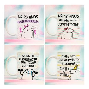 Artes Do Flork P/ Sublimação Caneca Frases Memes Divertidas