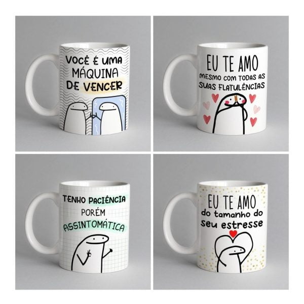 Artes Do Flork P/ Sublimação Caneca Frases Memes Divertidas