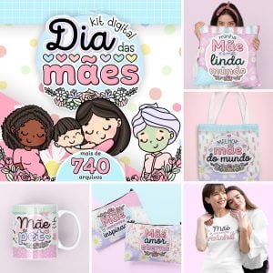 Artes E Ilustrações Dia Das Mães P/ Imprimir Cortar E Montar
