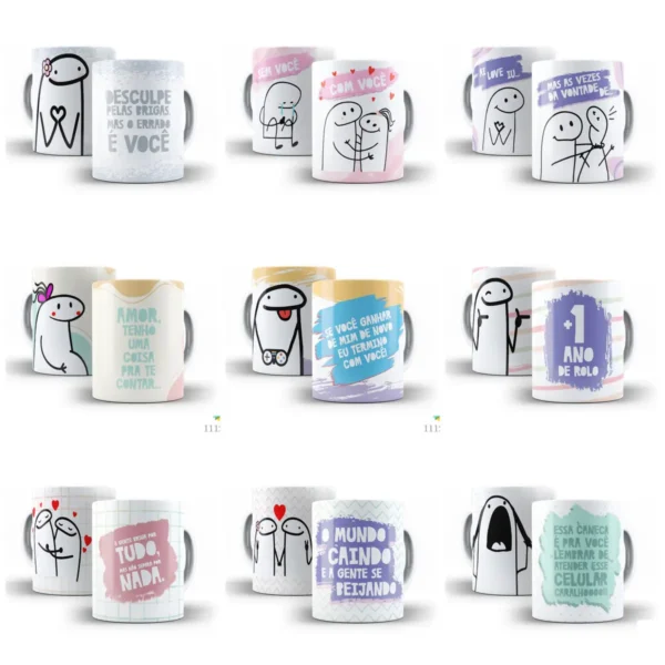 Artes Editáveis Caneca Dia dos Namorados - Baixe em Corel