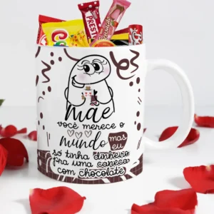 Artes Editáveis para Caneca - Dia das Mães Chocolate Temático