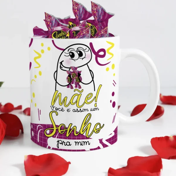 Artes Editáveis para Caneca - Dia das Mães Chocolate Temático