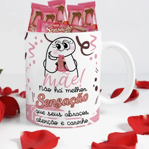 Artes Editáveis para Caneca - Dia das Mães Chocolate Temático