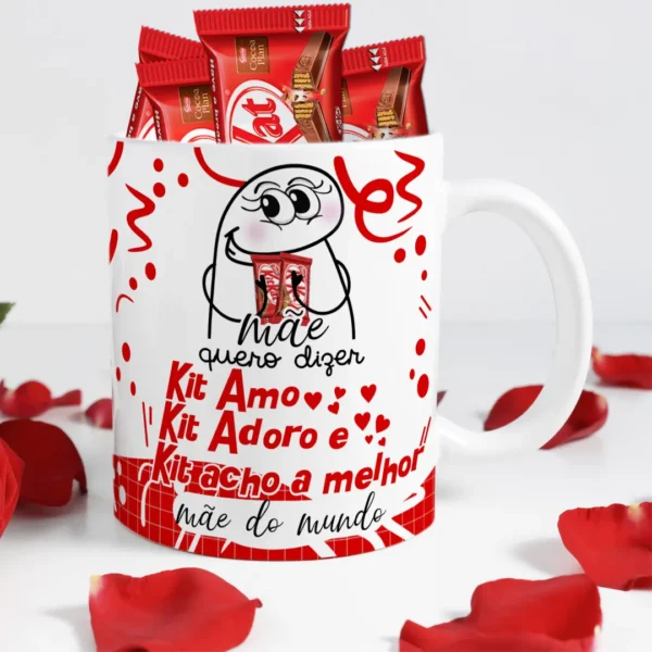 Artes Editáveis para Caneca - Dia das Mães Chocolate Temático