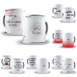 Artes em PNG para Caneca: Especial Dia dos Namorados