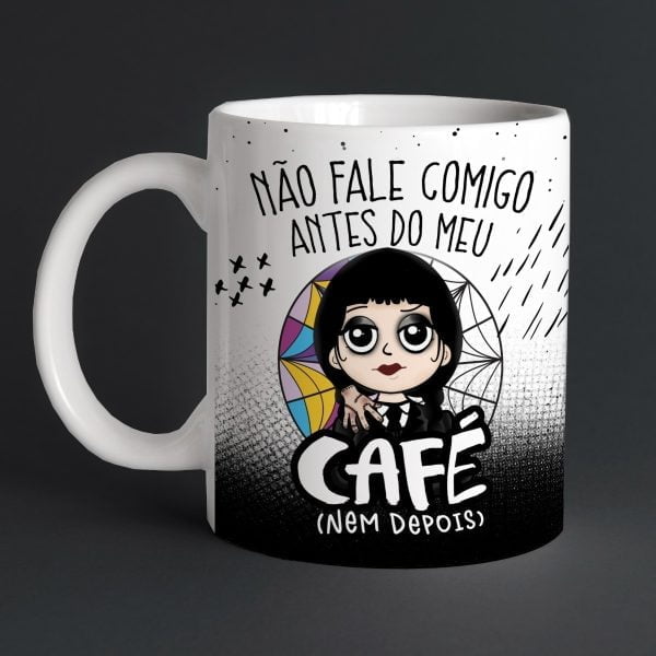 Artes Estampa Caneca Wandinha Addams Jenna Ortega Pdf E Png