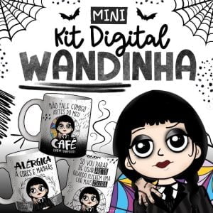 Artes Estampa Caneca Wandinha Addams Jenna Ortega Pdf E Png