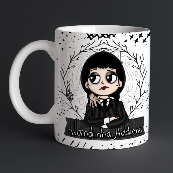 Artes Estampa Caneca Wandinha Addams Jenna Ortega Pdf E Png