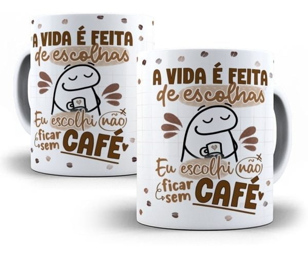 Artes Flork Sublimação Caneca Café 24 Arquivos Editáveis
