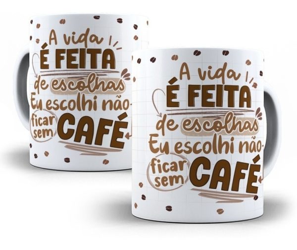 Artes Flork Sublimação Caneca Café 24 Arquivos Editáveis