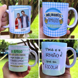 artes para caneca amizade masculina em png e corel