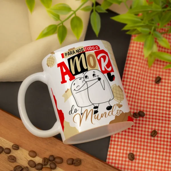 Artes para Caneca de Namorados: Humor e Paixão em JPG