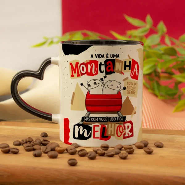 Artes para Caneca de Namorados: Humor e Paixão em JPG