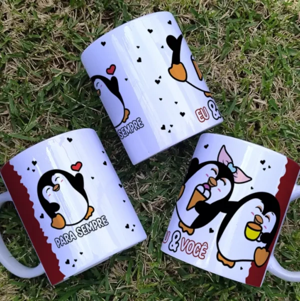 Artes para Presentes de Namorados - Pinguins Fofos