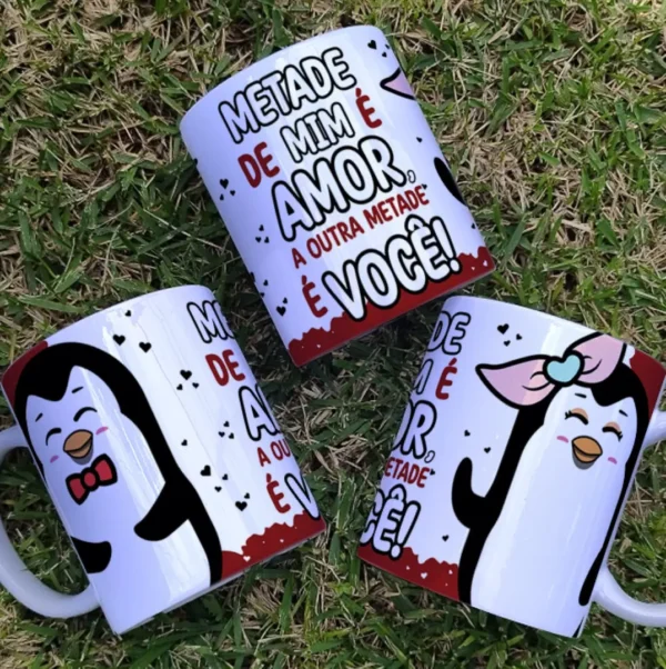 Artes para Presentes de Namorados - Pinguins Fofos