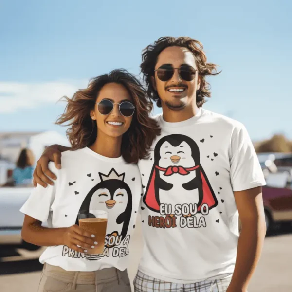 Artes para Presentes de Namorados - Pinguins Fofos