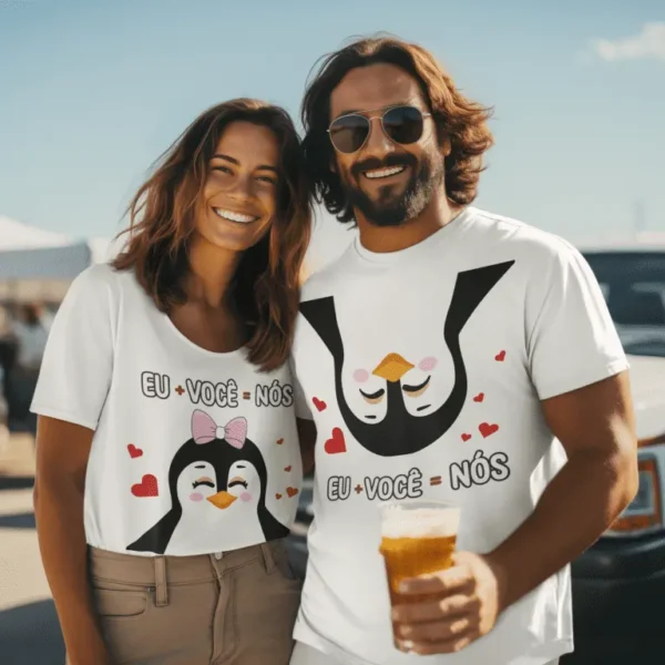 Artes para Presentes de Namorados - Pinguins Fofos