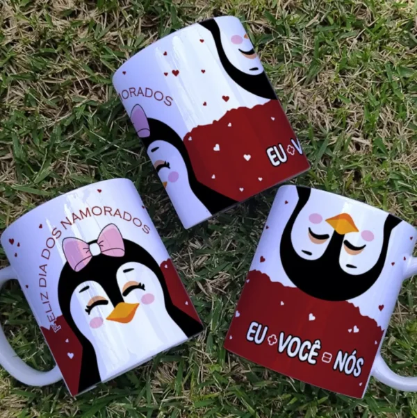 Artes para Presentes de Namorados - Pinguins Fofos