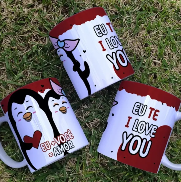 Artes para Presentes de Namorados - Pinguins Fofos