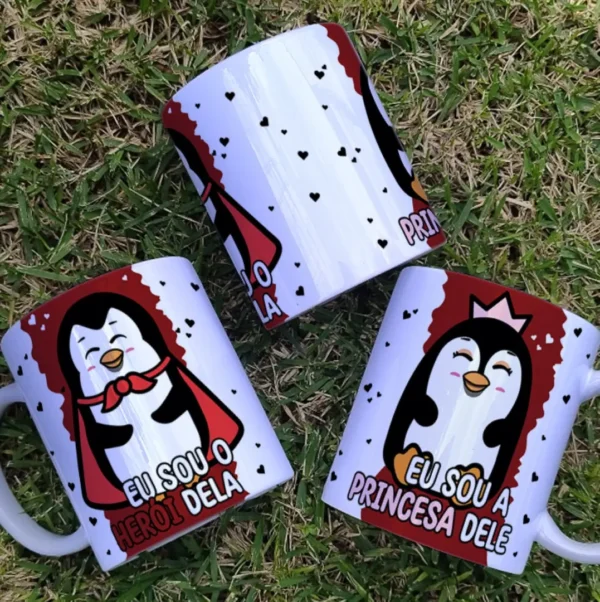 Artes para Presentes de Namorados - Pinguins Fofos
