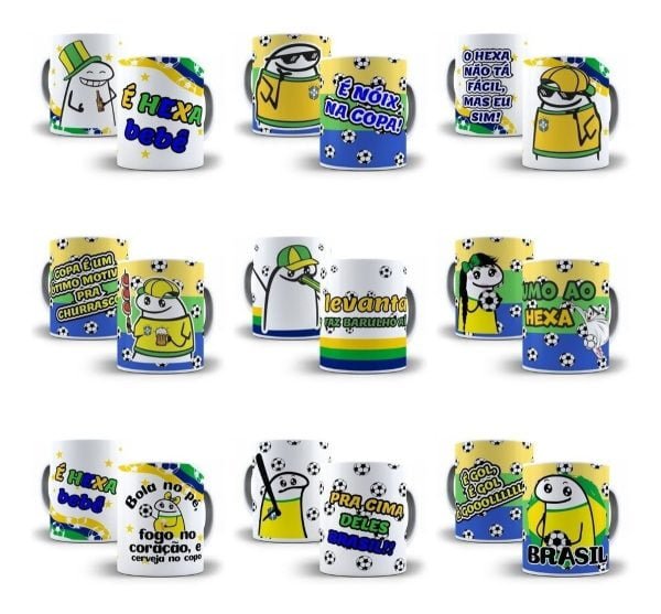Artes Prontas Caneca Copa Do Mundo 2022 Flork Brasil