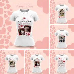 Artes Sublimação Camisetas Namorados 2023 Editável Corel Cdr