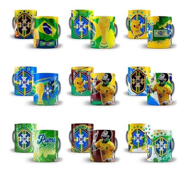 Artes Sublimação Caneca Copa Mundo 2022 Qatar Editáveis Psd