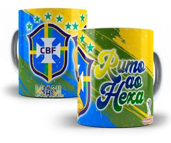 Artes Sublimação Caneca Copa Mundo 2022 Qatar Editáveis Psd