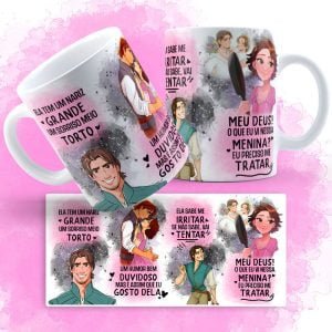Artes Sublimação Caneca Música Sorriso Torto LIVS Namorados