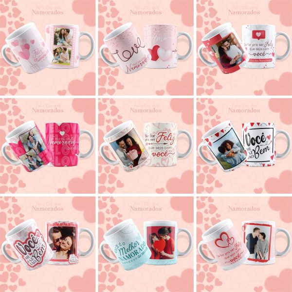 Artes Sublimação Caneca Namorados 2023 Editável Corel Draw