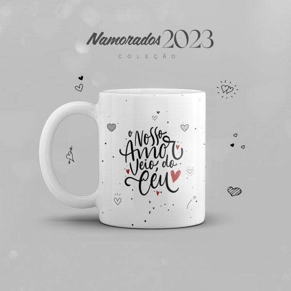 Artes Sublimação Caneca Namorados 2023 Love Lettering Jpg