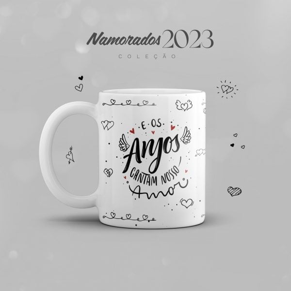 Artes Sublimação Caneca Namorados 2023 Love Lettering Jpg