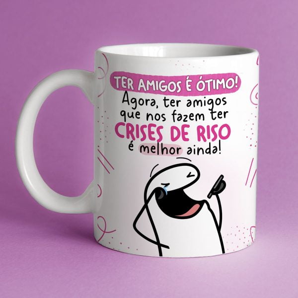 Artes Sublimação Canecas Flork Amigas Frases Dia do Amigo